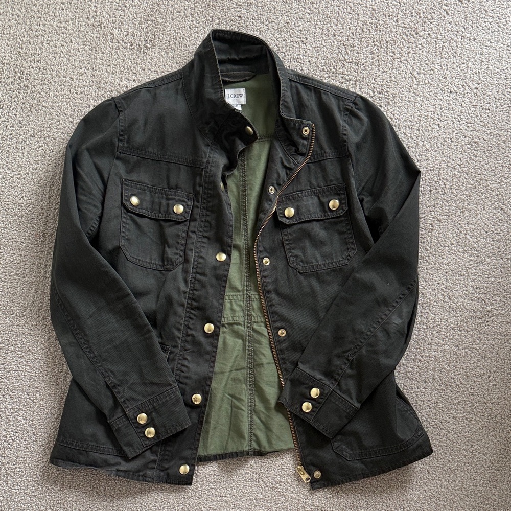 J.Crew green downtown field jacket